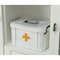 Basicwise White Large Empty Medical Box for Home Emergency Supplies, w/ Handle, Detachable Tray and Locking Lid QI003347 - alternate 4